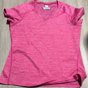 Columbia Omni-Freeze Heathered Pink Short Sleeve Women's Tee